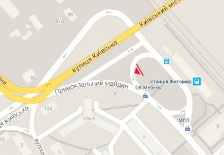 Билборд A в Житомире Привокзальная пл. схема