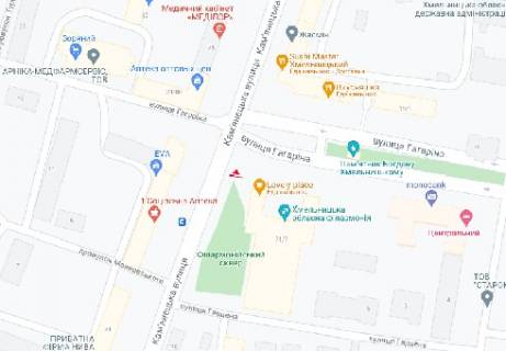 Видеоборд B у Хмельницькому, 2.32x3.14  Кам'янецька вул., 71 (Філармонія), (розширення 480х336) - 411306 схема