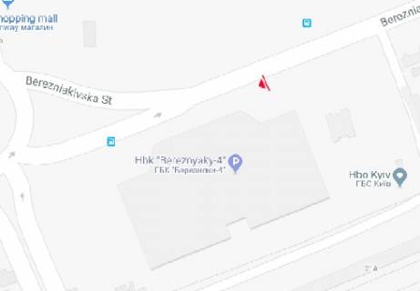 Билборд A в Киеве, 3x6  Березняківська вул., 21 схема