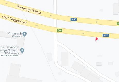 Билборд B в Киеве, 3x6  Промислова вул. (Південний мост) схема