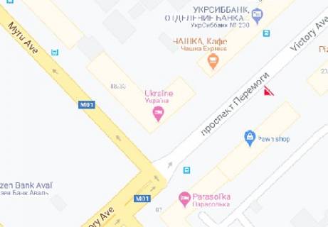 Бэклайт A в Чернигове Перемоги просп., 91/20 схема