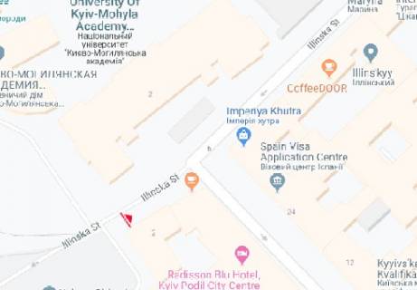 Беклайт B у Києві Контрактова пл., 2 схема