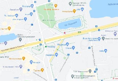 Видеоборд B у Києві Бажана пр. (перед Григоренко пр.), (разрешение 960х480) - 410642 схема