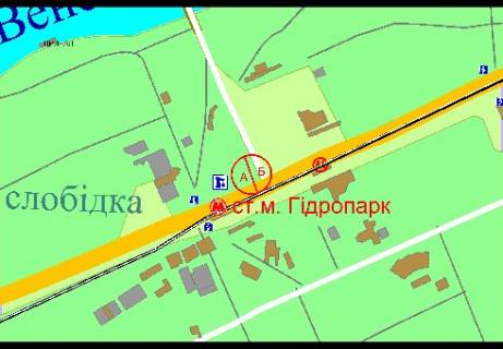 Беклайт A у Києві, 8x4  Броварской пр., ст.м. "Гидропарк",  в центр схема