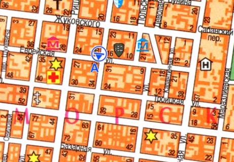 Скроллер A в Одессе Пушкинская ул.26 - Еврейская ул. - 320276 схема