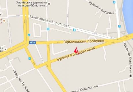Скроллер B в Харькове Кооперативная ул., 20 (напротив) - 320882 схема