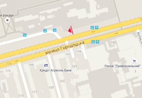 Білборд, Бігборд (Борд)  B у Львові Городоцкая ул., 159 схема