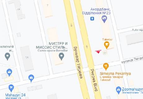 Призма A в Киеве, 3x6  Перова б-р., 22 - 341190 схема