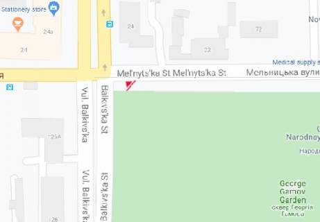 Призма A в Одессе, 3x6  Мельницкая ул. - Балковская ул., сквер А2 левая - 13326 схема