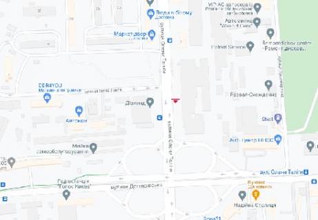 Видеоборд A в Киеве, 2.32x3.14  Олени Теліги вул., 2, (розширення 480х336) - 410389 схема