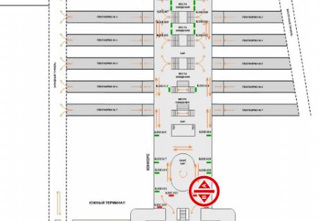 Нестандарт A в Киеве, 1x0.7  Конкорс (Южный терминал) схема