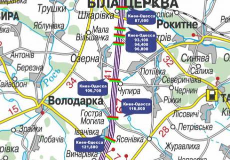 Нестандарт  в Киеве, 3x18  Траса M-05, Київ-Одеса, 121,800 схема