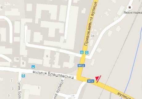 Призма B в Виннице, 3x6  Брацлавська вул. (Островського вул.) - Привокзальна вул. - 480391 схема