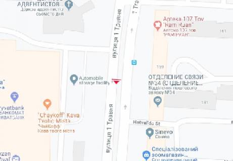 Бэклайт A в Чернигове 1-го Травня вул., 157 схема