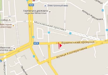 Скроллер A в Харькове Армянский пер. - Короленка пер. - 320914 схема