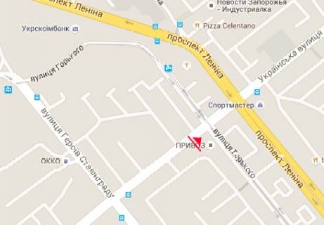 Билборд B в Запорожье, 3x6  Українська вул., 34 схема