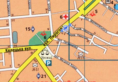 Беклайт A у Вінниці Пирогова вул., 31 схема