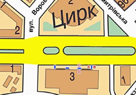 Ситилайт A в Киеве Победы пл.  схема