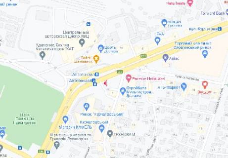 Нестандарт  в Днепр (Днепропетровск) Курчатова ул., 5 схема