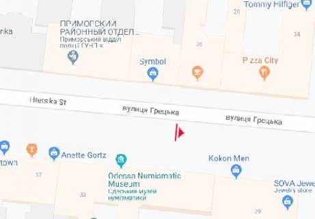 Пiллар, Пiлар B у Одесі, 3x1.5  Грецька вул., №31 (Кокон) B схема