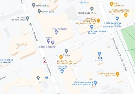 Видеоборд A в Киеве, 2.32x3.14  Антоновича вул. - Єжи Ґедройця вул., (розширення 480х336) - 410056 схема