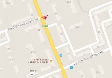 Бэклайт A в Херсоне, 2.3x3.14  Ушакова просп., 60 схема