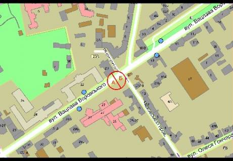 Ситискролл A в Киеве, 1.86x1.27   Бульварно-Кудрявская ул., 20 (на светофоре, ко Львовской пл.) схема