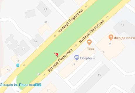 Беклайт B у Вінниці Пирогова вул., 23 схема