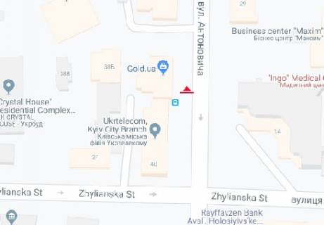 Беклайт A у Києві Антоновича вул., 38а схема
