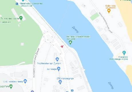 Видеоборд A у Дніпро (Дніпропетровськ), 2.3x3.14  Набережна Перемоги вул., (розширення 480х336) - 479096 схема