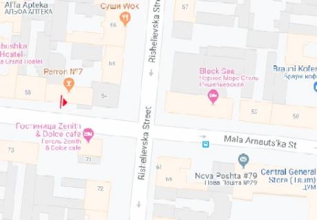 Сiтiлайт A у Одесі М. Арнаутская ул., 56 A схема