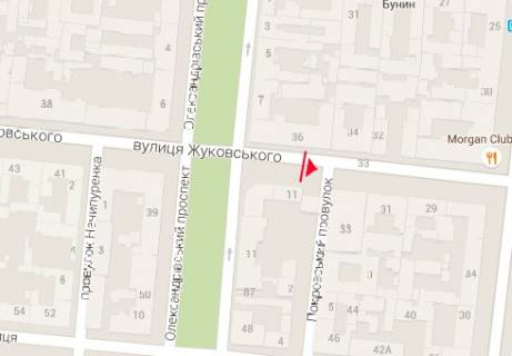 Скролер, Скрол A у Одесі Жуковского ул., 33 - Покровский пер. - 320318 схема