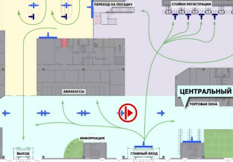 Нестандарт A в Киеве, 3x1.5  Центральный холл, 1 этаж (Терминал А) схема