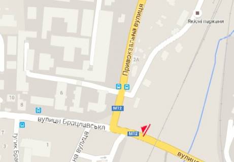 Призматрон, Призма B у Вінниці Брацлавская ул. - Привокзальная ул. - Лебединского ул. - 314176 схема