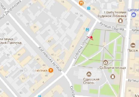 Ситилайт B в Одессе, 1.8x1.2  Соборная пл., 1 B схема