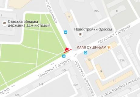 Скролер, Скрол A у Одесі Шевченко пр., 4 - Гагарина пр. - 320201 схема