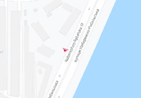 Билборд B в Киеве, 3x6  Набережно-Рибалська вул. схема