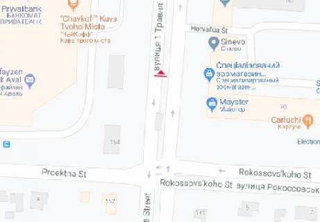 Бэклайт B в Чернигове 1-го Травня вул., 166 схема