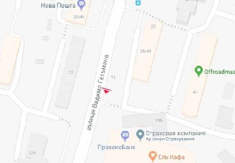 Скроллер A в Киеве Вадима Гетьмана ул., 23 - 318439 схема