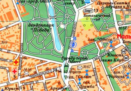 Беклайт A у Одесі Шевченка просп., 33а схема