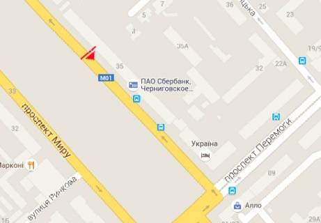 Беклайт A у Чернігові Миру просп., 37 схема