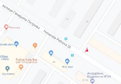 Билборд A в Одессе Генерала Петрова ул., 30 схема