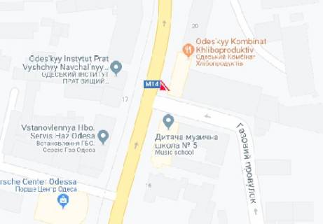 Билборд A в Одессе, 3x6  Чорноморського Козацтва вул., 20 схема