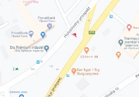 Бэклайт B в Киеве Голосеевский пр., 70 (баннер с люверсами) схема