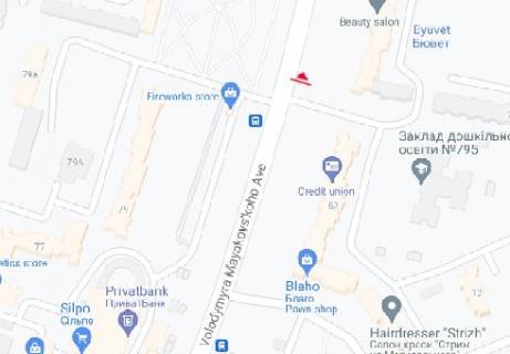 Билборд B в Киеве, 3x6  Червоної Калини просп., 54/9 схема