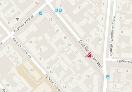 Бэклайт B в Одессе, 2.3x3.14  Софійська вул., 32 схема