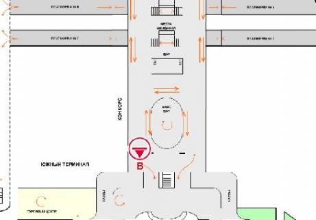Нестандарт B в Киеве, 1x0.7  Конкорс (Південний термінал) схема