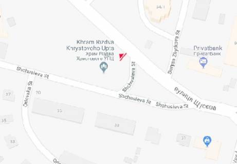 Білборд, Бігборд (Борд)  A у Києві, 3x6  Щусєва вул., 34/1 схема