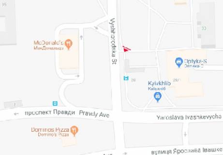 Призма A в Киеве Вышгородская ул., 30 - 318283 схема