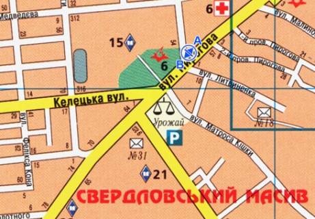 Скроллер A в Виннице, 2.32x3.14  Пирогова вул., 52А - Блока вул. (Аптека "Конекс") - 20960 схема